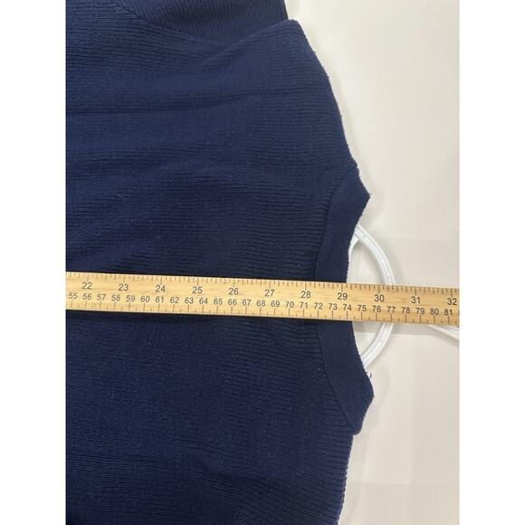 WinterSilks Womens Sweater Cardigan Size XXL Blue Knit Button Up Silk Cotton NWT - Picture 9 of 10